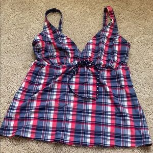 Lascana Plaid Swim Top